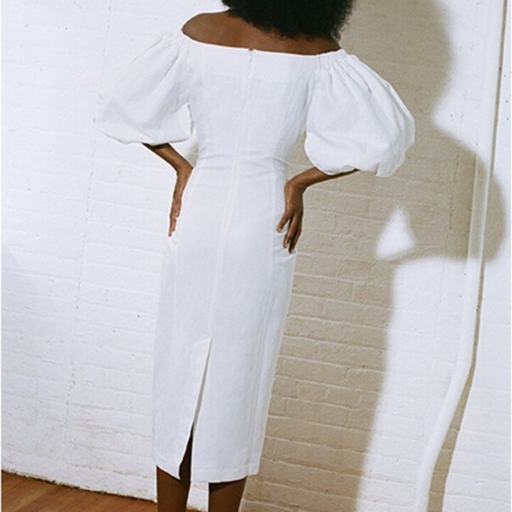 Mara Hoffman Namari Linen Puff Sleeve Dress Size 4 - Picture 6 of 6